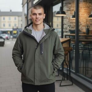 Chrome Industries Men's Hooded Chrome Storm™ Cobra Army Green Medium Jacket Coat